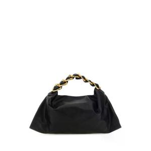 24SS Burberry 블랙 레더 미디움 Swan 핸드백 8088984A1189