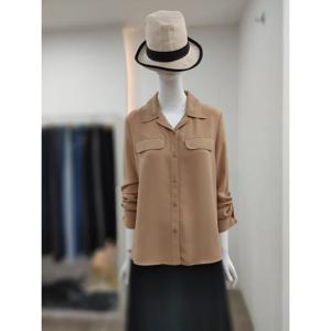 SI 세이브존04 롤업 오픈카라 셔츠형 블라우스 SJB1114100BE