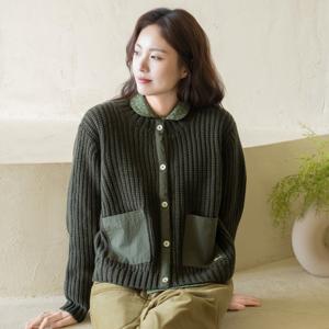 엄마옷 마담4060 내추럴포엠 니트포켓가디건 데일리 중년여성 -ZCA2511006-