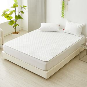 더안 시어서커 EMF 사계절용 카본 탄소매트 전기장판 화이트 퀸 분리난방(150x200cm)