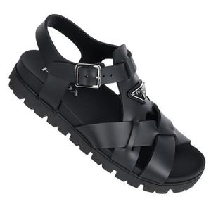 프라다 2X3118 3LKK F0002 삼각로고 크리스크로스 러버 샌들