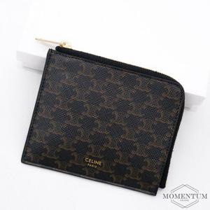 [CELINE] 셀린느 트리오페 캔버스 지퍼 카드 지갑 탄 10D882CCP.04LU