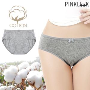 [핑크룩] 40수  90~110 데일리 면스판 요일팬티1P/그레이