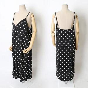 [강물처럼]빅사이즈사랑해요 9674L104 쿨썸머 땡땡이 원피스 HG