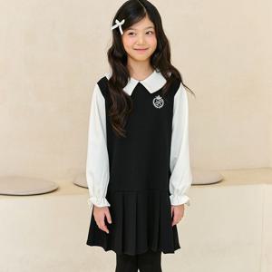 [모데쯔]주니어 초등여아 겨울 10대 카라 원피스 행사 등교 콩쿨 하객
