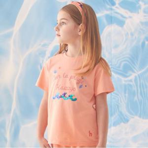 [헤지스 키즈]썸머 비치 반팔 티셔츠 (HRM12TR52M_OR)