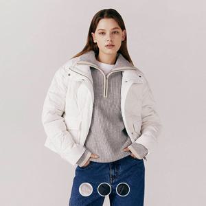 [지오다노/본사] 373959 여 초경량 하이넥 크롭자켓(온라인전용)