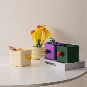 크림볼 연필꽂이 책상정리 펜홀더 오거나이저