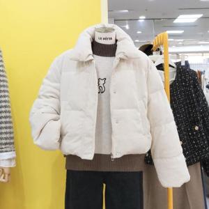 르피타 DP01 코듀로이 크롭 패딩 L244UJPB05