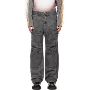 25 FW 디젤 남성 그레이 단젤 카고 팬츠 251001M188003