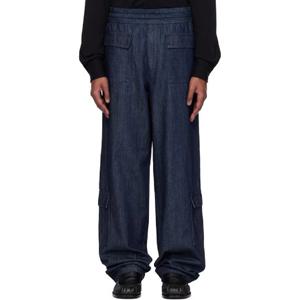 25 FW 드리스반노튼 남성 인디고 블루 카고 데님 진 251358M186004