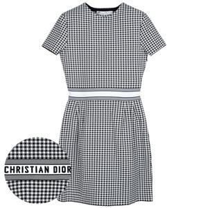 디올 그레이 블랙 쇼츠 플레어 원피스 344R10AM532 9330