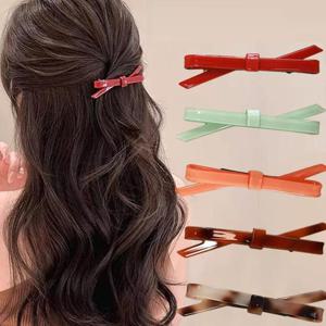 새침 리본 자동핀 반머리 옆머리 포인트핀 머리핀