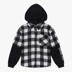 [인디고뱅크키즈]후드소매 배색 셔츠자켓 IKYC24W02