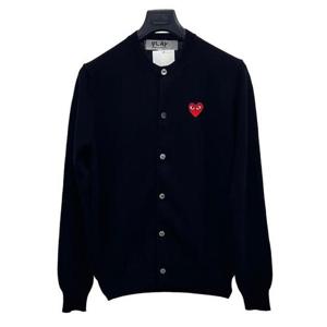 꼼데가르송 레드 하트 니트 가디건 블랙 AXN0070511