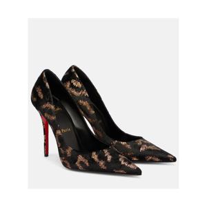 크리스찬루부탱 Miss Z 레오파드 프린트 벨벳 펌프스 P01082359