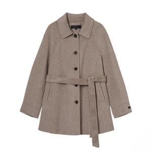 [올리브데올리브]A라인 싱글버튼 하프 핸드메이드코트(OW5WHA55-DG-EL)