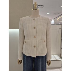 [AB.F.Z] 라운드 금장버튼 울 트위드 자켓 (KSZ4HJ03J)