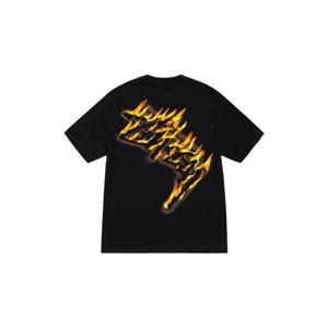 스투시 버닝 스탁 티셔츠 블랙 1904958Black