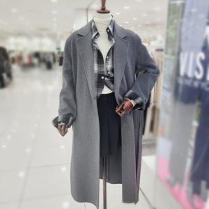 [비지트인뉴욕]카라반더블 벨티드 핸드메이드 롱코트 VBCHC40V_U