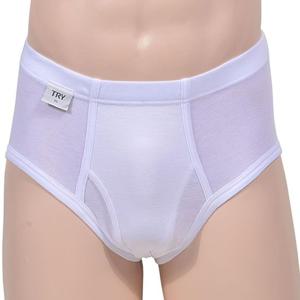 트라이 순면 소변구 남성 삼각팬티 화이트 면팬티