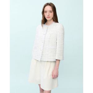 질스튜어트 뉴욕 여성 25SS 블루 체크 나일론혼방 트위드자켓 JSJA5B410T1