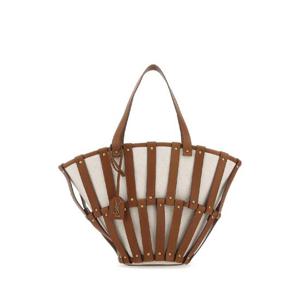 22FW 생로랑 투 tone canvas 앤 레더 미디움 Beatrix shopping 백 70739695G3W9093