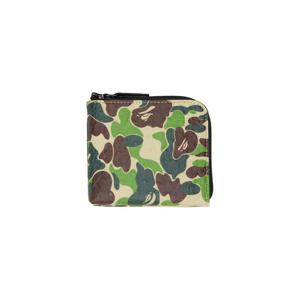 BAPE 지갑 그린 미니 ABC 카모 지퍼 지갑 252546M164002