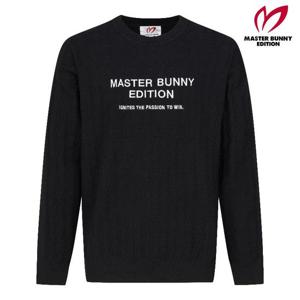 마스터바니  (411C4SW102) 남성 하운드투스 레터링 자카드 스웨터