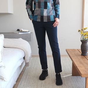 [쉬즈마담]P92022 날씬한 앞패딩배색 기모 팬츠 50대 엄마옷