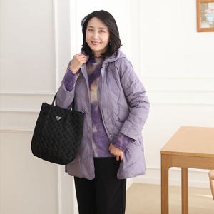 [쉬즈마담]J31753 가볍고 따뜻 웨이브자수 덕다운자켓 엄마옷