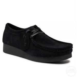 클락스 왈라비 에보 여성 로퍼 블랙 스웨이드 Sh 26174746