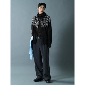 (215Y5ACY25) [에잇세컨즈] 디테처블 후드 페어아일 카디건  블랙