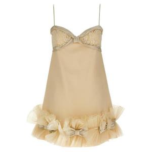 발렌티노 가라바니 숏 원피스 B3VAHR01CFET5 Beige