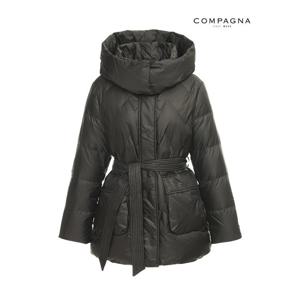[꼼빠니아][꼼빠니아]후드 허리끈 덕다운  점퍼-CW24IH7002083A
