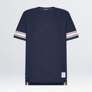 (남성) 톰브라운 23FW RWB 스트라이프 네이비 티셔츠 MJS204A J0046 415