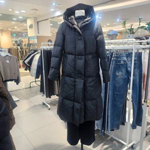 [르샵]9010후드퀼팅 배색 롱다운(L1G42OJP040)BP