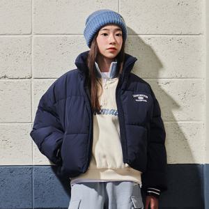 [에꼴리에] 여자 겨울이월 네이비크롭푸퍼웰론점퍼(24D0156)