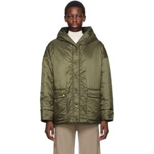 25 FW 막스마라 여성 그린 리버서블 더 큐브 재킷 242118F063005