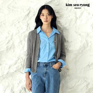 김서룡실크캐시미어 100% 드레이프 가디건