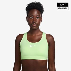 [나이키] 스우시 미디엄 서포트 여성 패드 스포츠 브라 DX6822-701