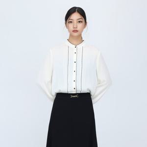 [TAG 285000원][케이엘바이린] 하이티 배색 블라우스 KWBLOJ0100