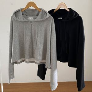 나야홍 / 빅사이즈아우터 V447L510 영문가오리숏후드집업 RA