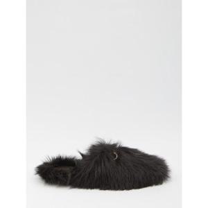 구찌 실키 메리노 울 홀스빗 뮬 850378AAFPY 2047 BROWN