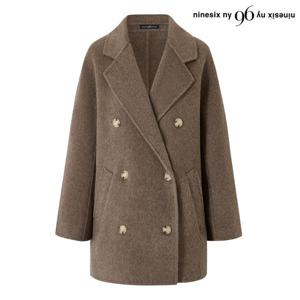 [나인식스뉴욕]클래식 울 블렌드 더블 버튼 하프 코트 (NP4JH008L0)