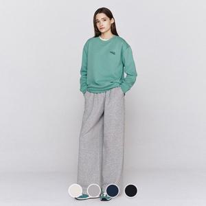 [지오다노] 여성 겨울 기모 루즈 밴딩 와이드핏 원턱 트레이닝 팬츠 415962