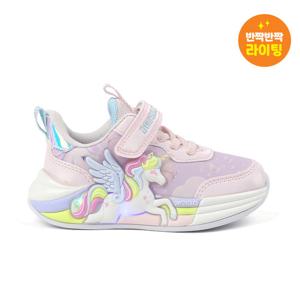 [토박스]다이노솔즈 유니콘 레인보우 LED 운동화 핑크 DNKCF3TSRB11PNK