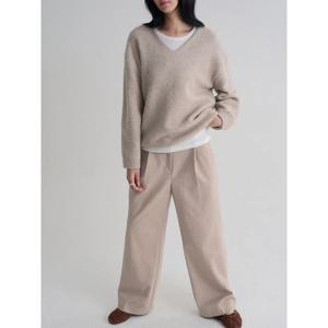 (325Y21LY2A) [에잇세컨즈] 소프트 와이드 하프밴딩 슬랙스  베이지