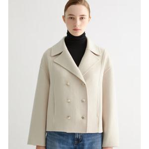 [쉬즈미스]더블 브레스티드 핸드메이드 하프 코트_SWHJKO41040