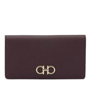 페라가모 레더 플랩 클로저 장지갑 0789851